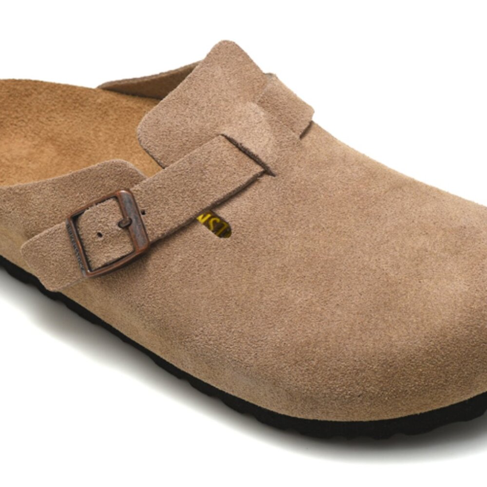 Birkenstock Boston Suede Leather Narrow Soft Footbed Clog